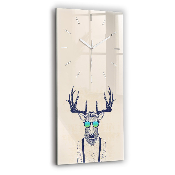Vertical wall clock Abstract deer