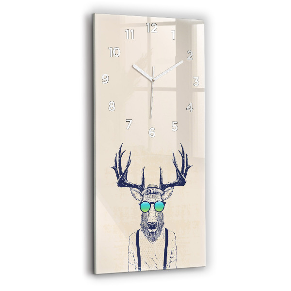 Vertical wall clock Abstract deer