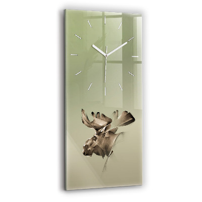 Vertical wall clock Graphic moose