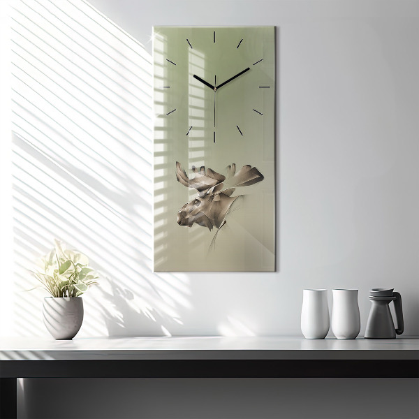 Vertical wall clock Graphic moose