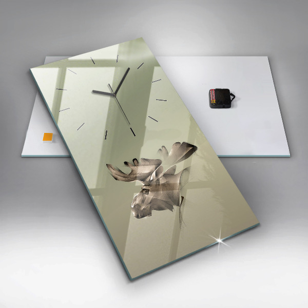Vertical wall clock Graphic moose