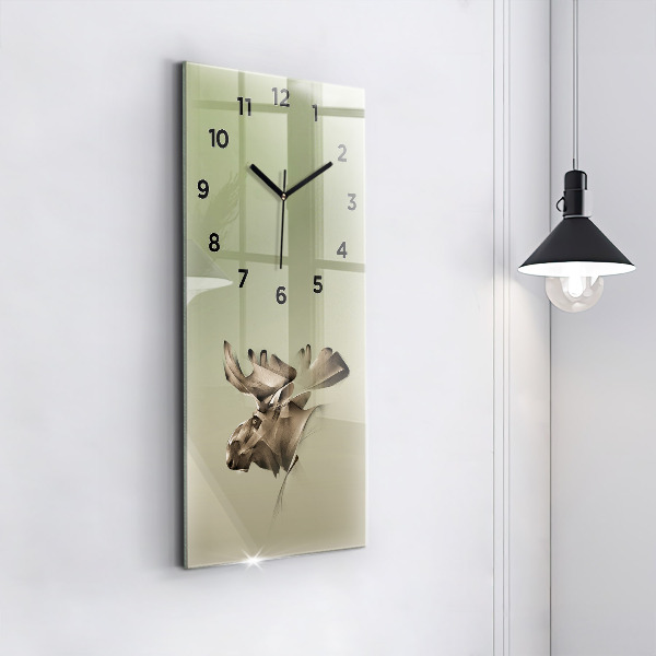 Vertical wall clock Graphic moose