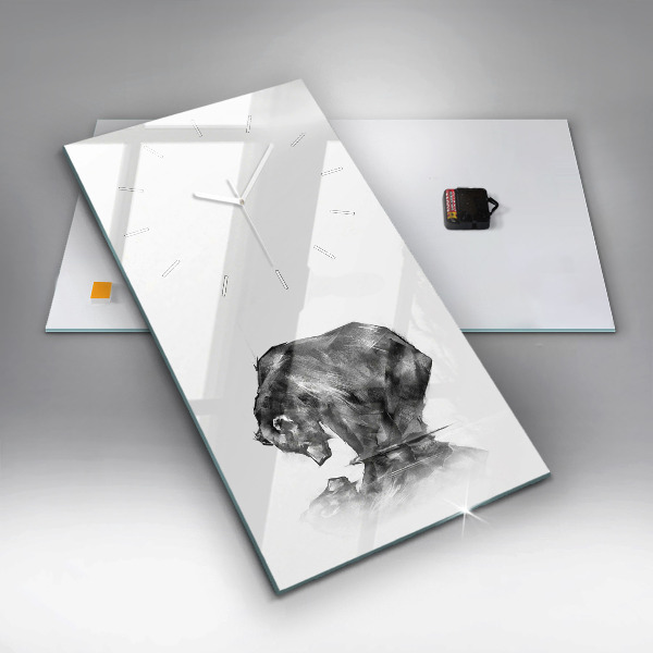 Vertical wall clock Cartoon bear