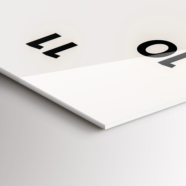 Vertical wall clock painted portrait of a tiger