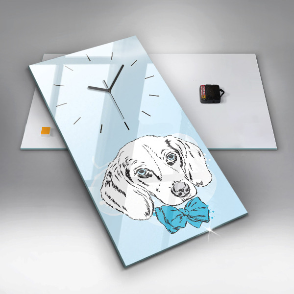 Vertical wall clock Puppy dog