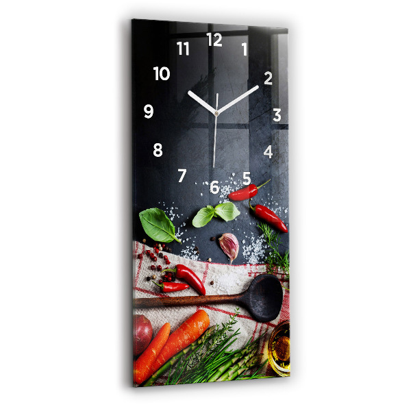 Vertical wall clock Vegetables