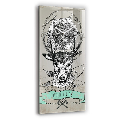 Vertical wall clock Deer head