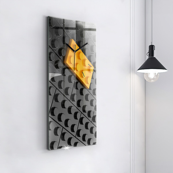 Vertical wall clock Toy blocks
