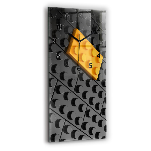 Vertical wall clock Toy blocks