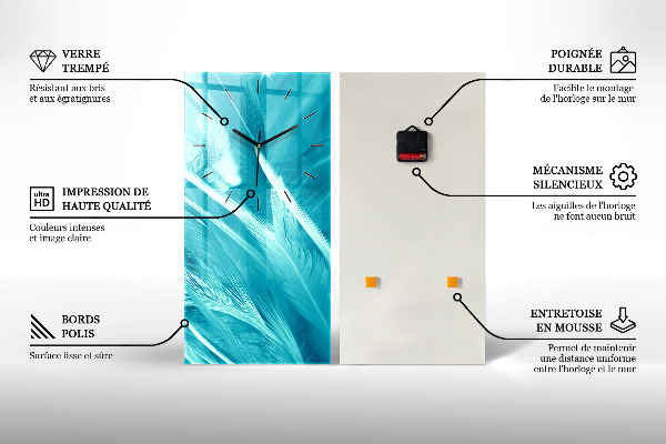 Vertical wall clock Visualization of Nature