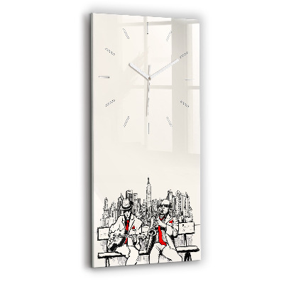 Vertical wall clock Jazz in New York