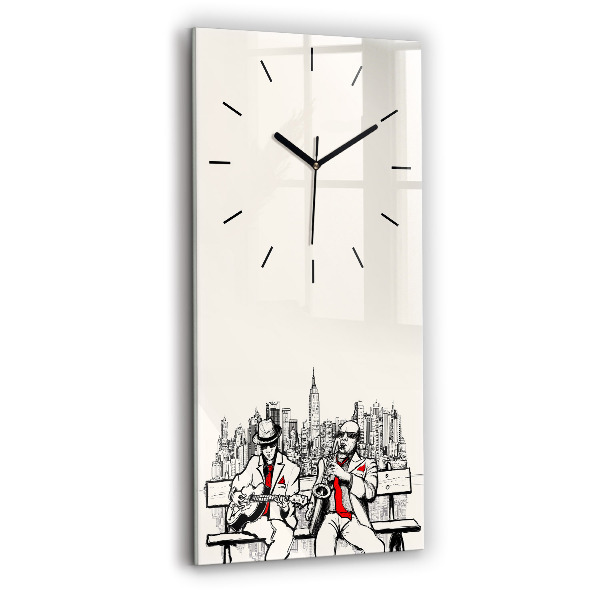 Vertical wall clock Jazz in New York