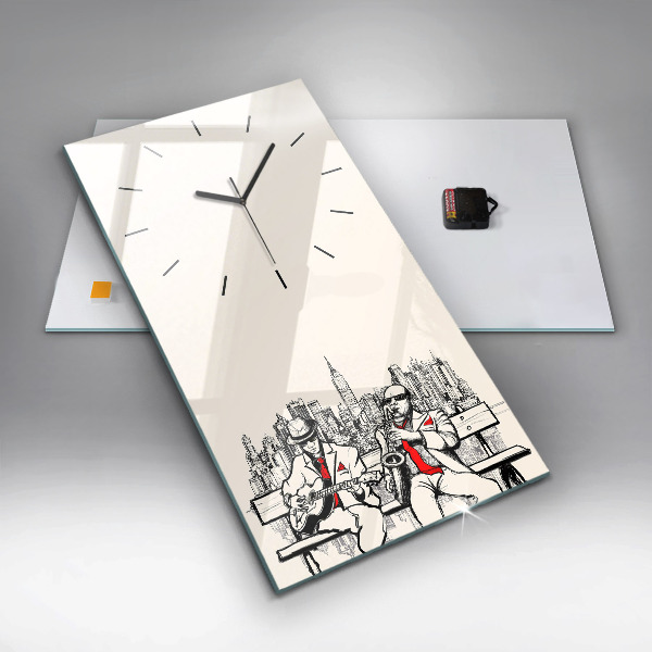 Vertical wall clock Jazz in New York