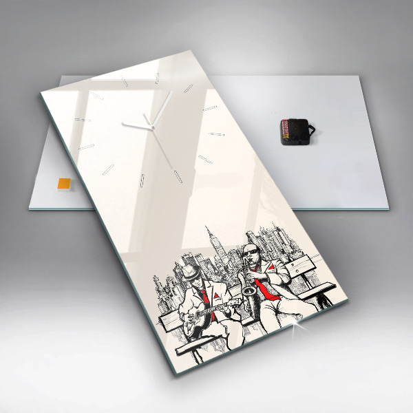 Vertical wall clock Jazz in New York