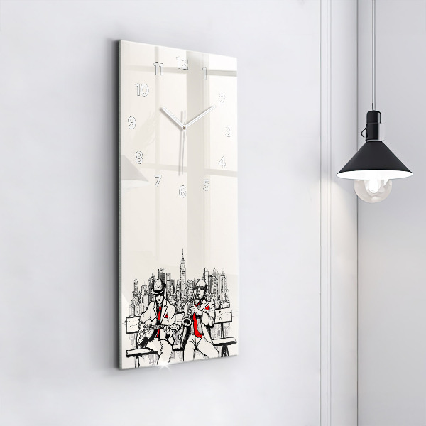 Vertical wall clock Jazz in New York