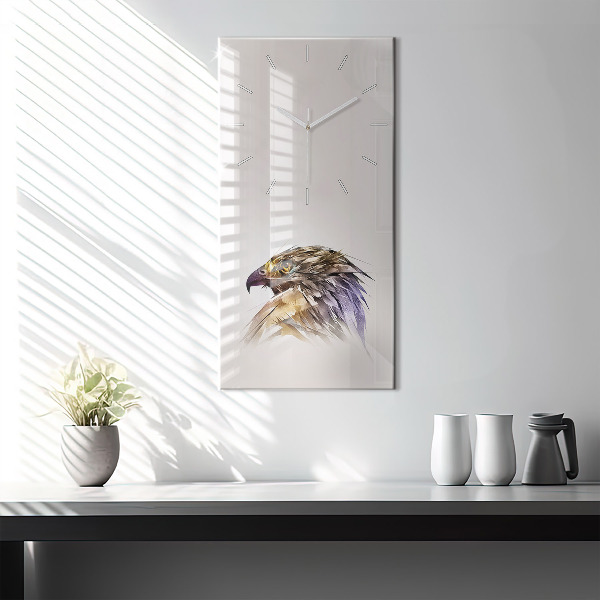 Vertical wall clock Bird of Predation