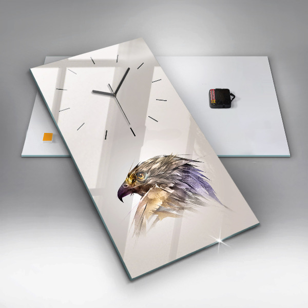 Vertical wall clock Bird of Predation