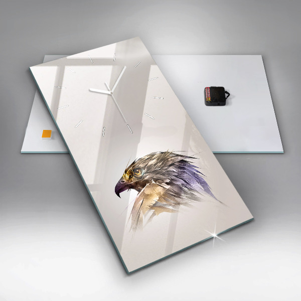 Vertical wall clock Bird of Predation
