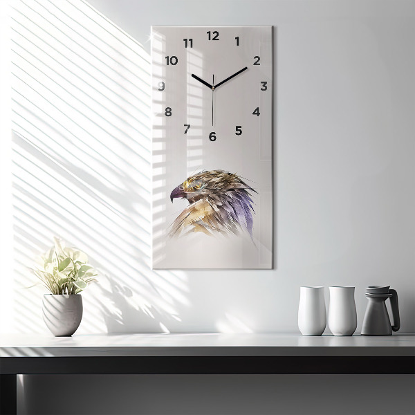 Vertical wall clock Bird of Predation