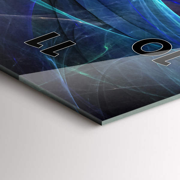 Vertical wall clock Colorful Fractal