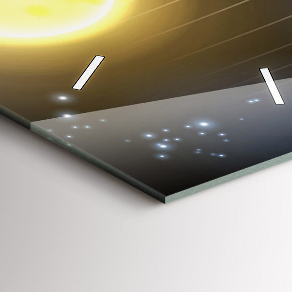 Vertical wall clock Solar system