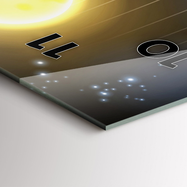 Vertical wall clock Solar system