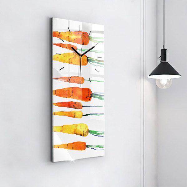 Vertical wall clock Carrot illustration