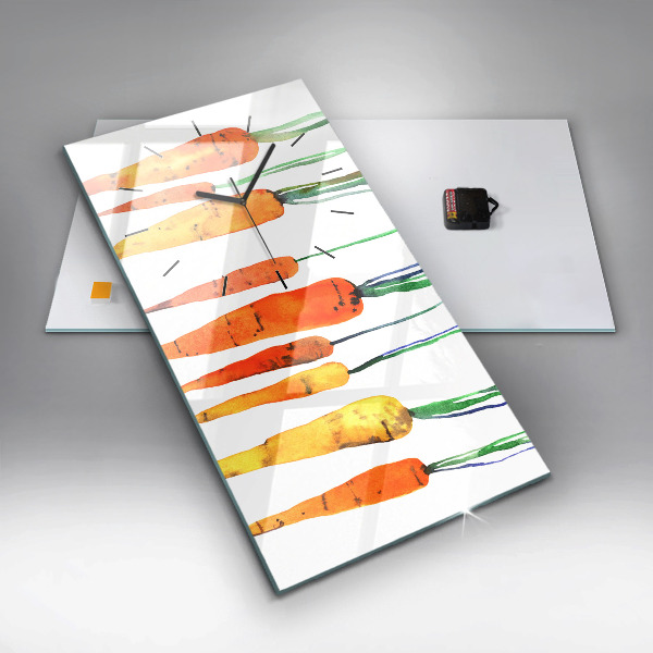 Vertical wall clock Carrot illustration
