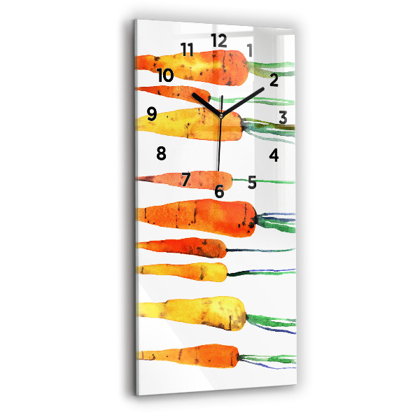 Vertical wall clock Carrot illustration