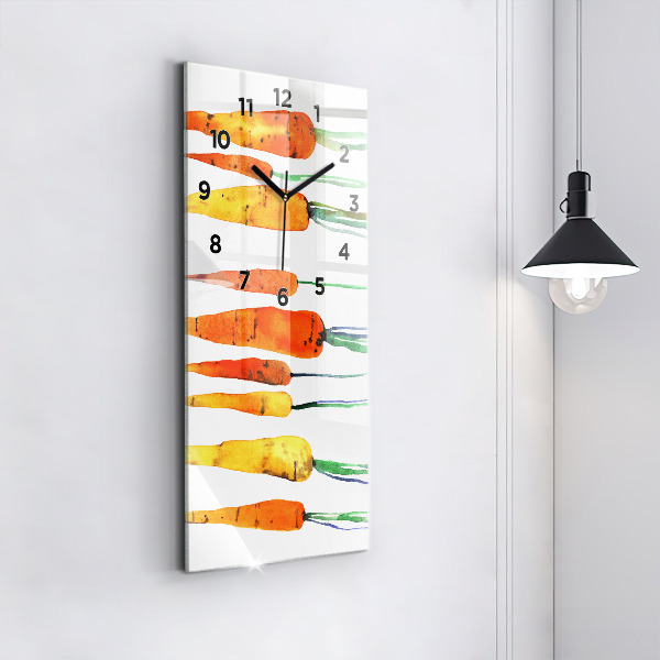 Vertical wall clock Carrot illustration