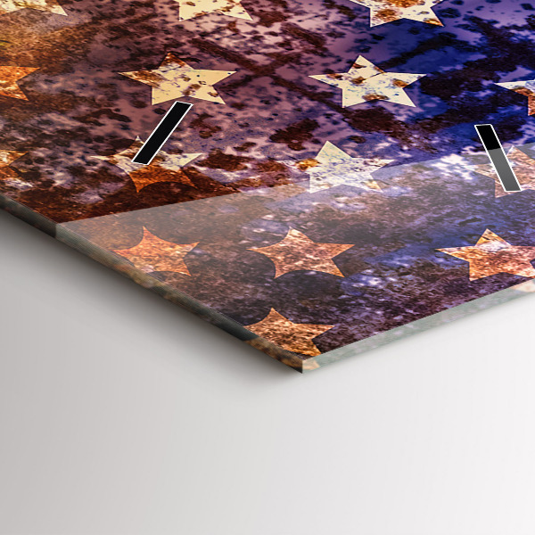 Vertical wall clock Vintage USA Flag