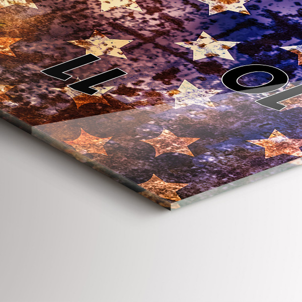 Vertical wall clock Vintage USA Flag