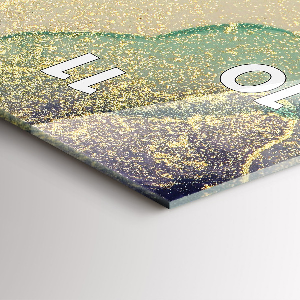 Vertical wall clock Abstraction of colors