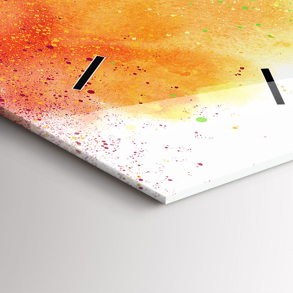 Vertical wall clock Abstract rainbow