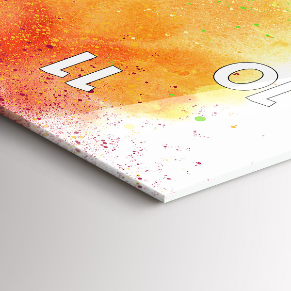 Vertical wall clock Abstract rainbow