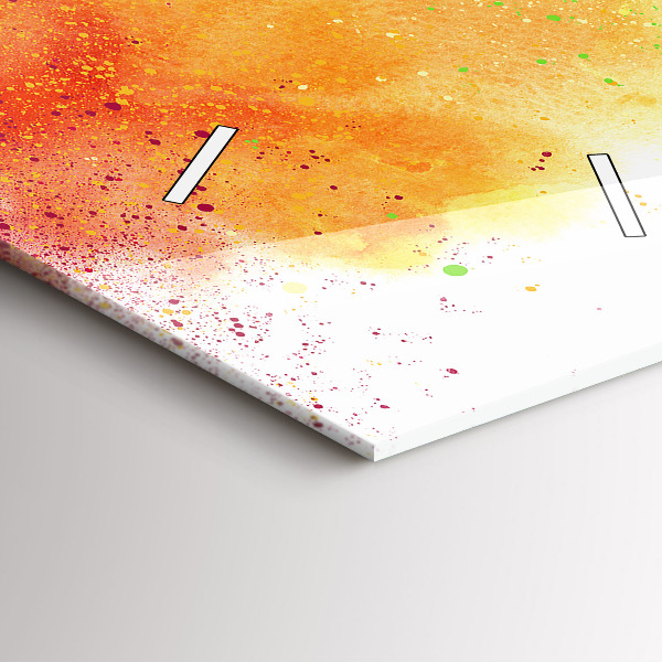 Vertical wall clock Abstract rainbow