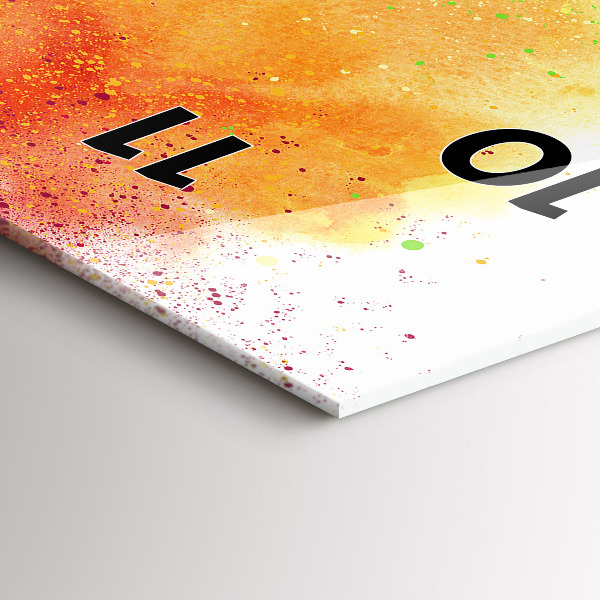 Vertical wall clock Abstract rainbow