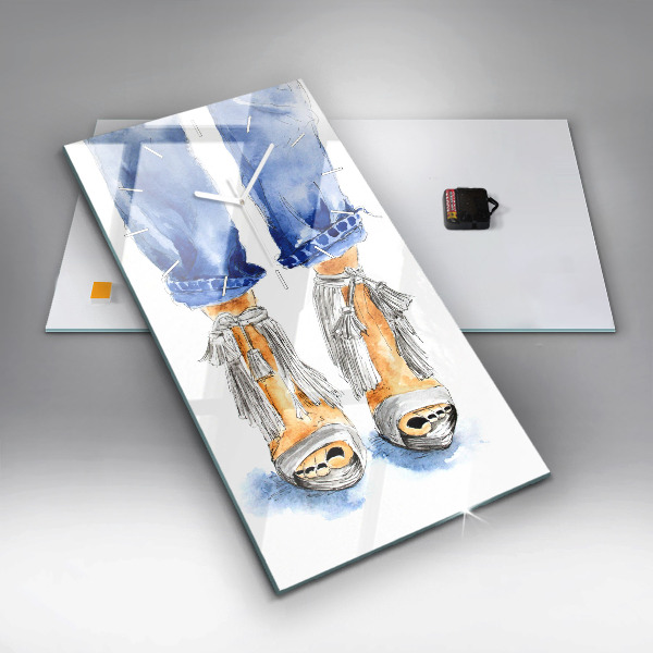 Vertical wall clock Women's High Heels