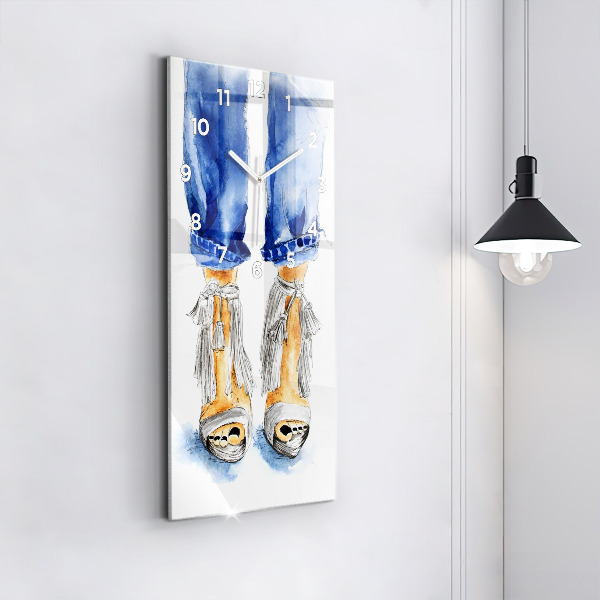 Vertical wall clock Women's High Heels