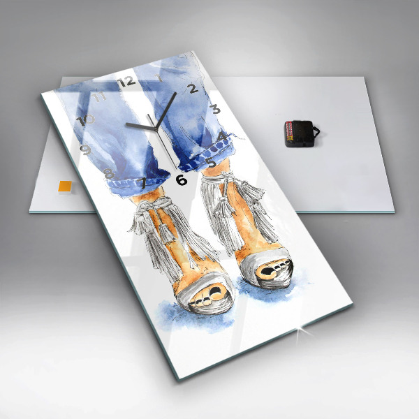 Vertical wall clock Women's High Heels
