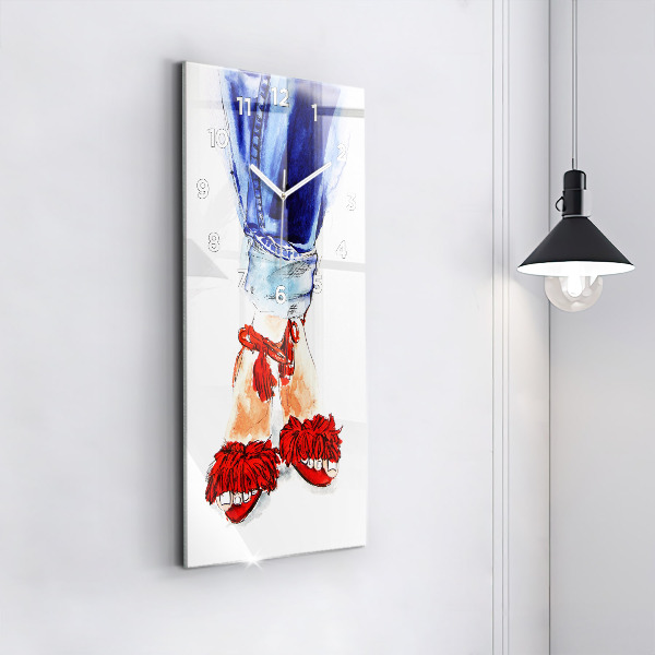 Vertical wall clock Women's High Heels