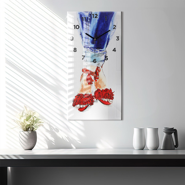 Vertical wall clock Women's High Heels