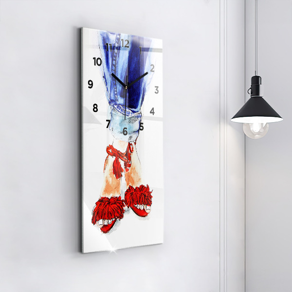Vertical wall clock Women's High Heels