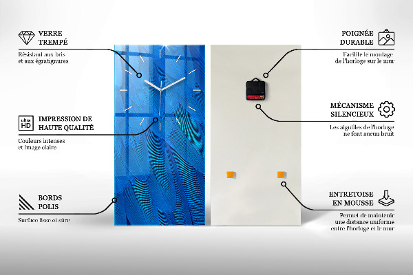 Vertical wall clock Flowing Waterfall