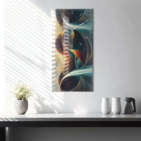 Vertical wall clock Flowing Waterfall