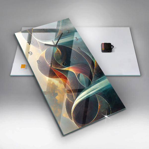 Vertical wall clock Flowing Waterfall