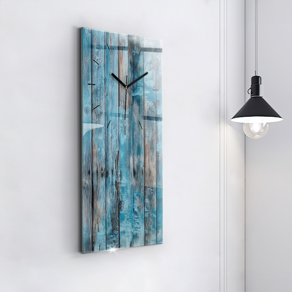 Vertical wall clock Blue boards