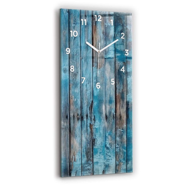 Vertical wall clock Blue boards