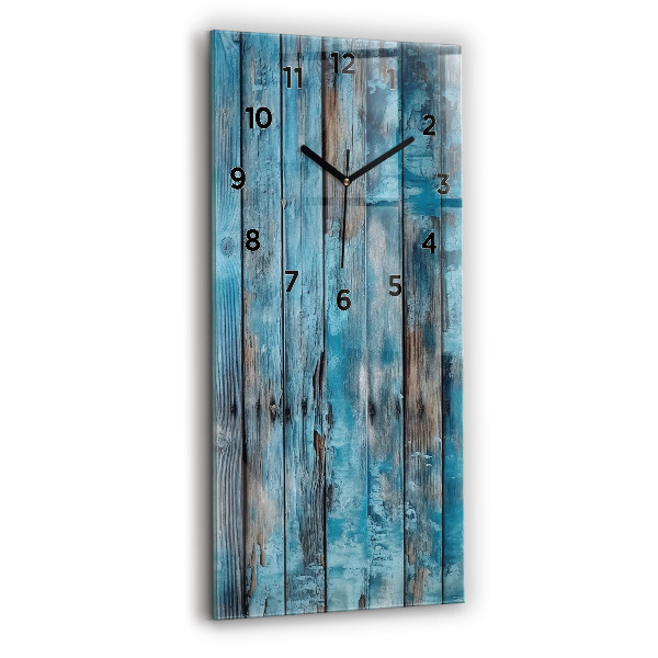 Vertical wall clock Blue boards