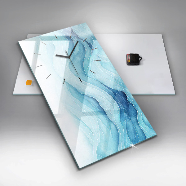 Vertical wall clock Blue clouds